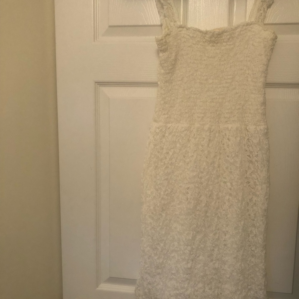 Anthropologie Maeve White Lace Dress size Small